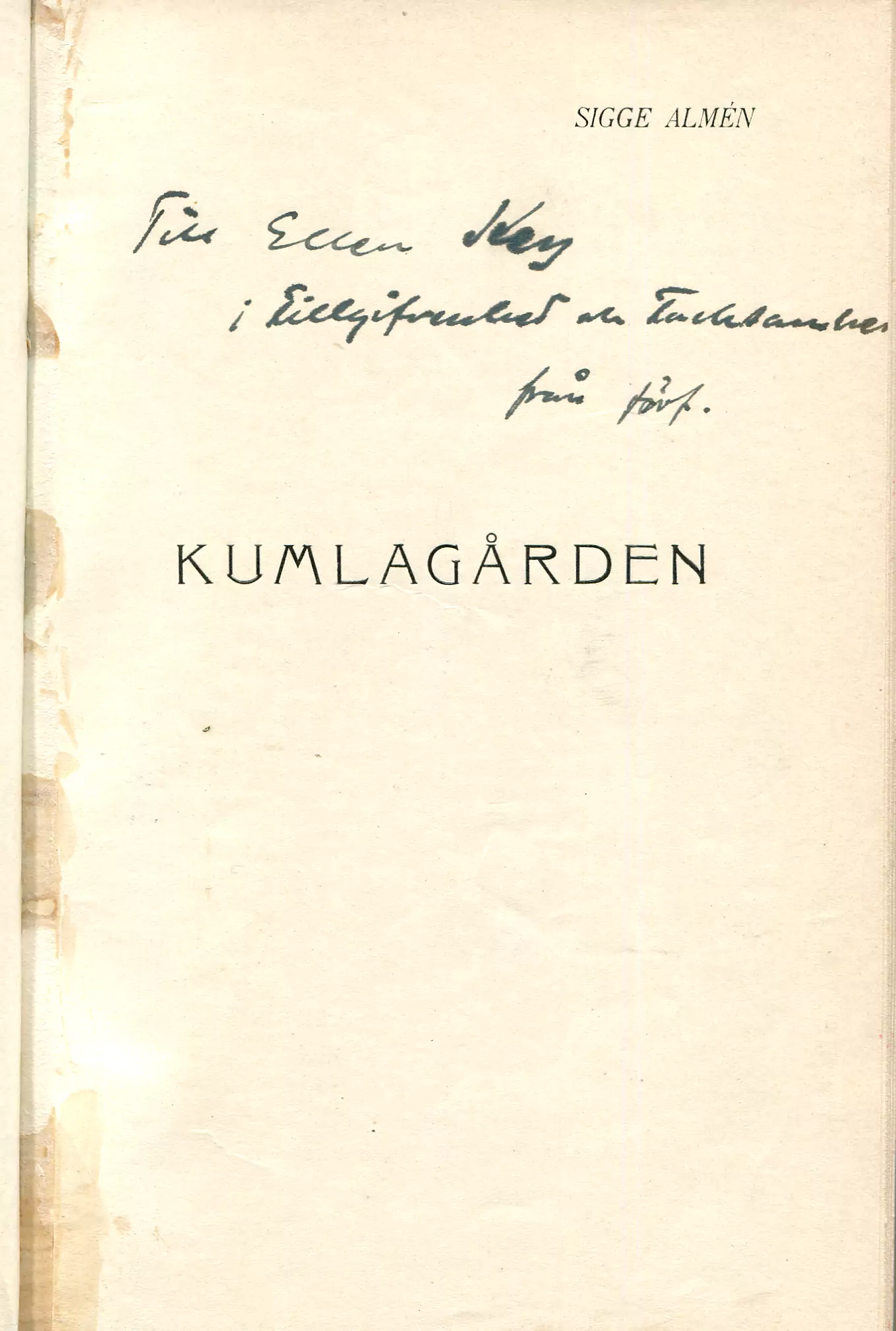 Kumlagården , Stockholm 1906
