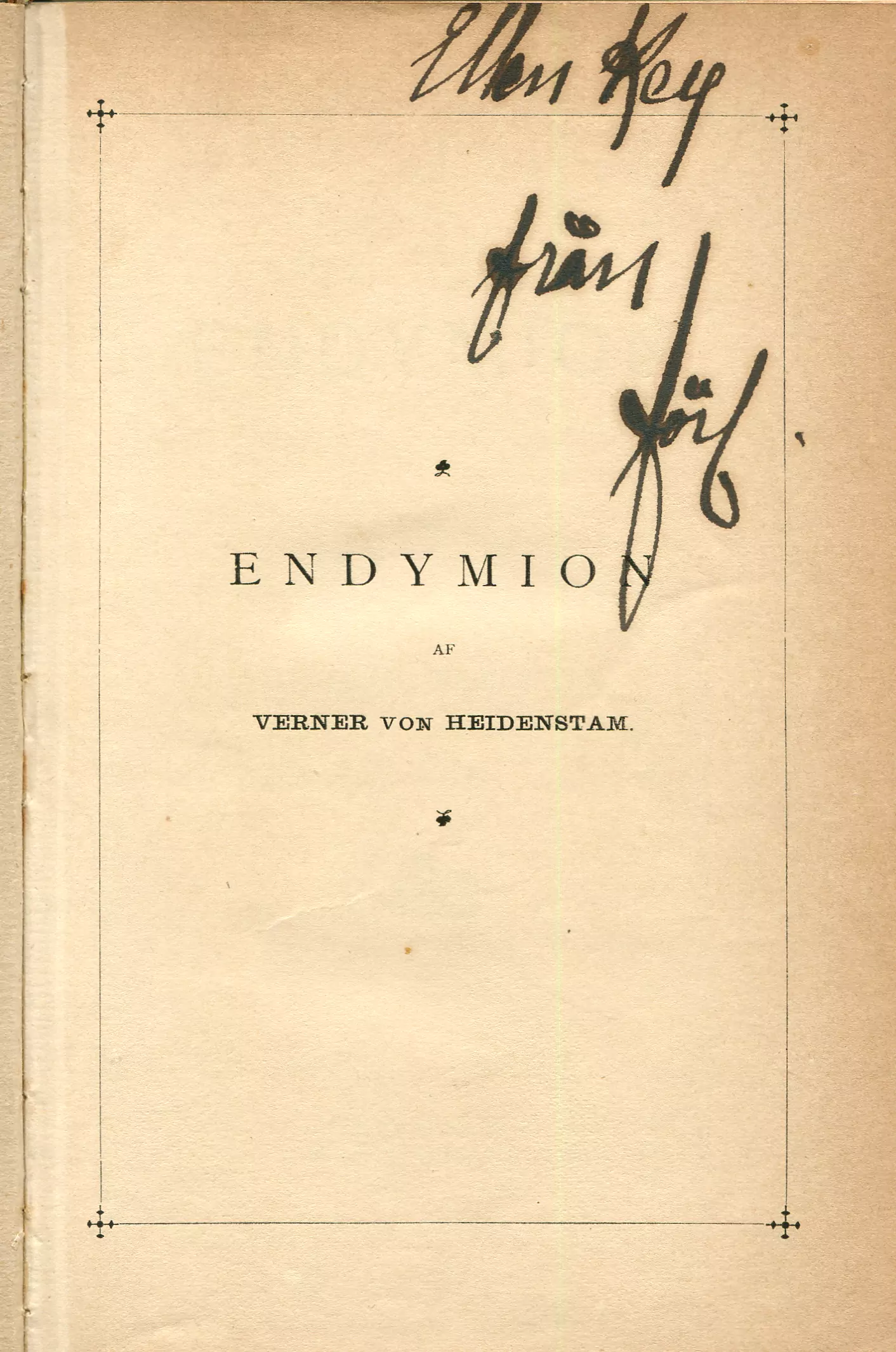 Endymion, Stockholm 1889