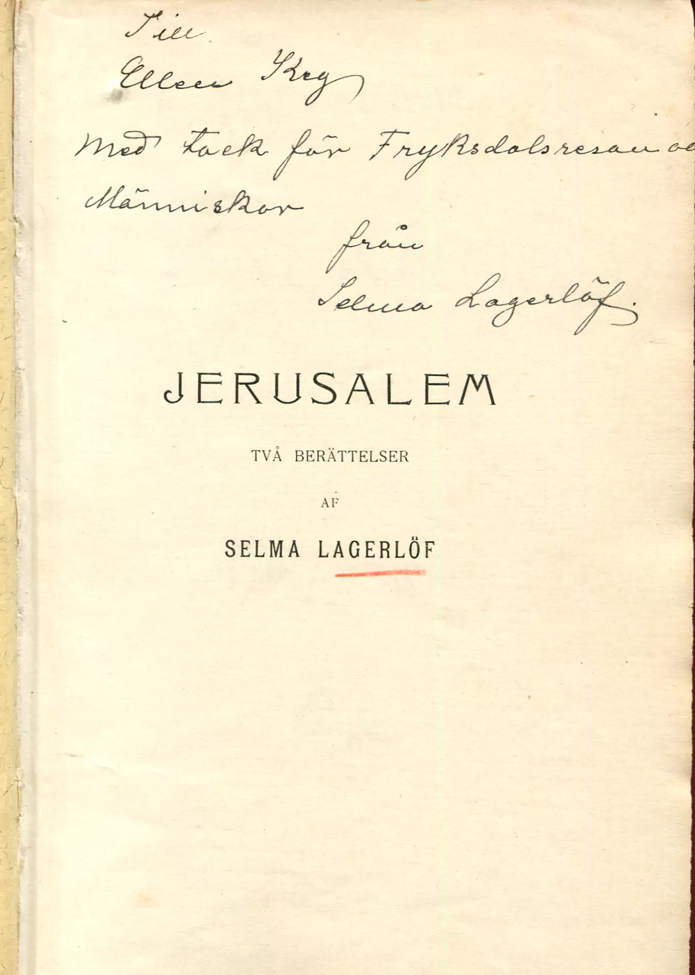 Jerusalem  1 I Dalarne , Stockholm 1901