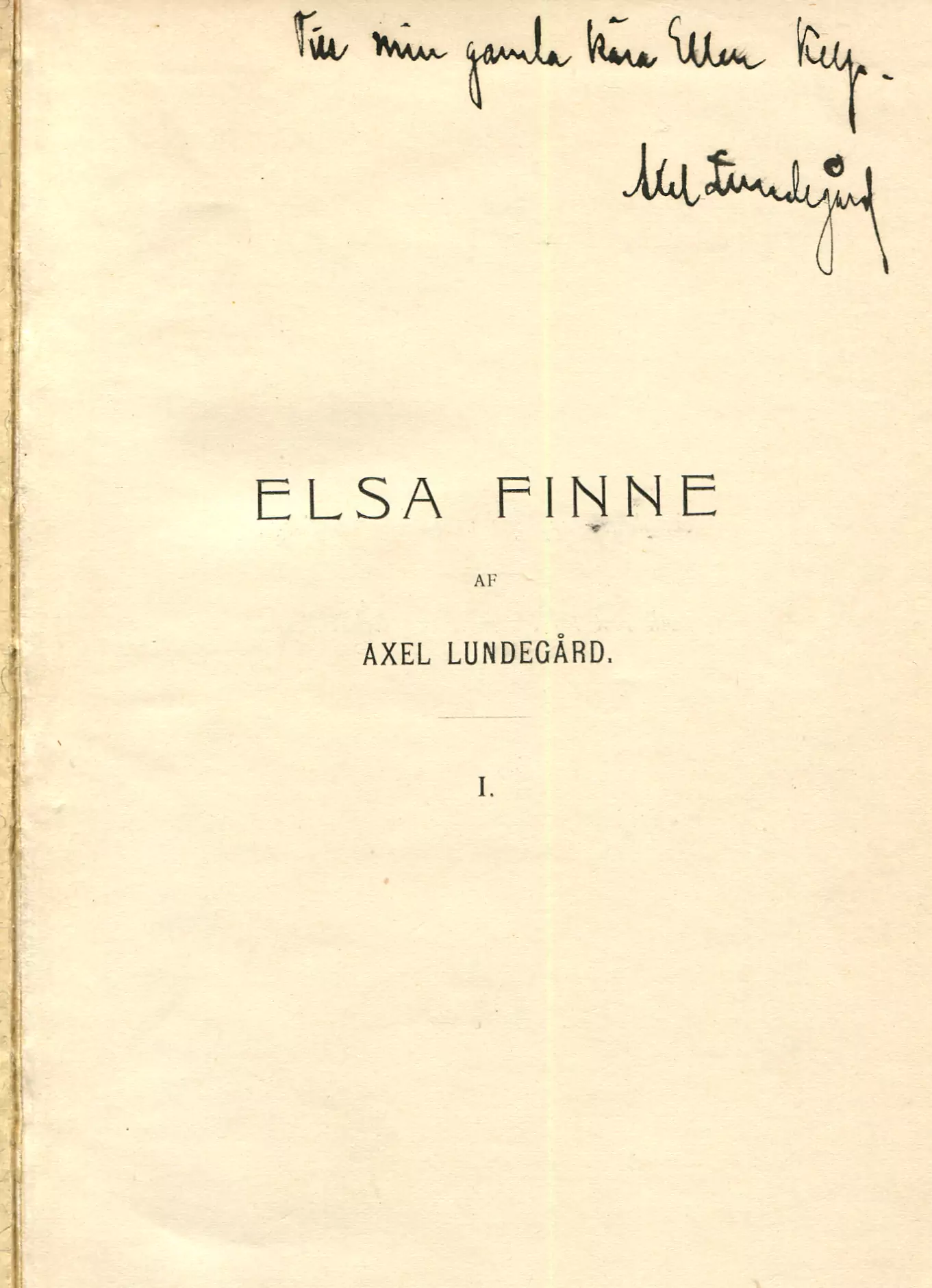 Elsa Finne 1, Stockholm 1902