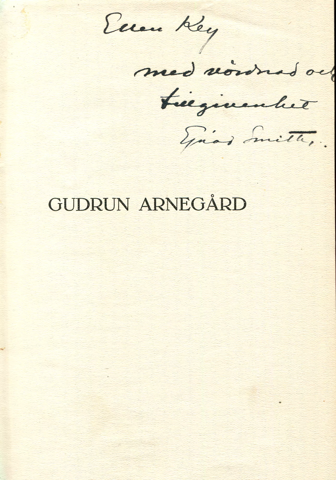 Gudrun Arnegård , Stockholm 1923