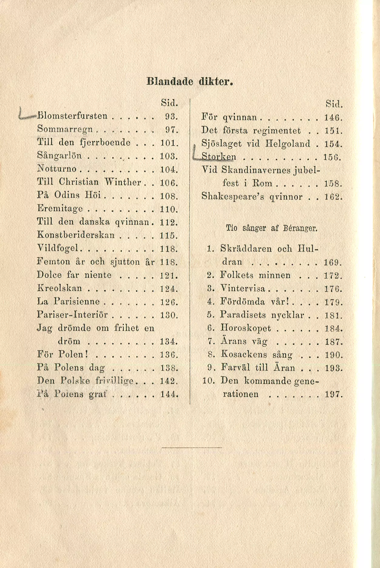 Dikter [Samling 1], Stockholm 1869