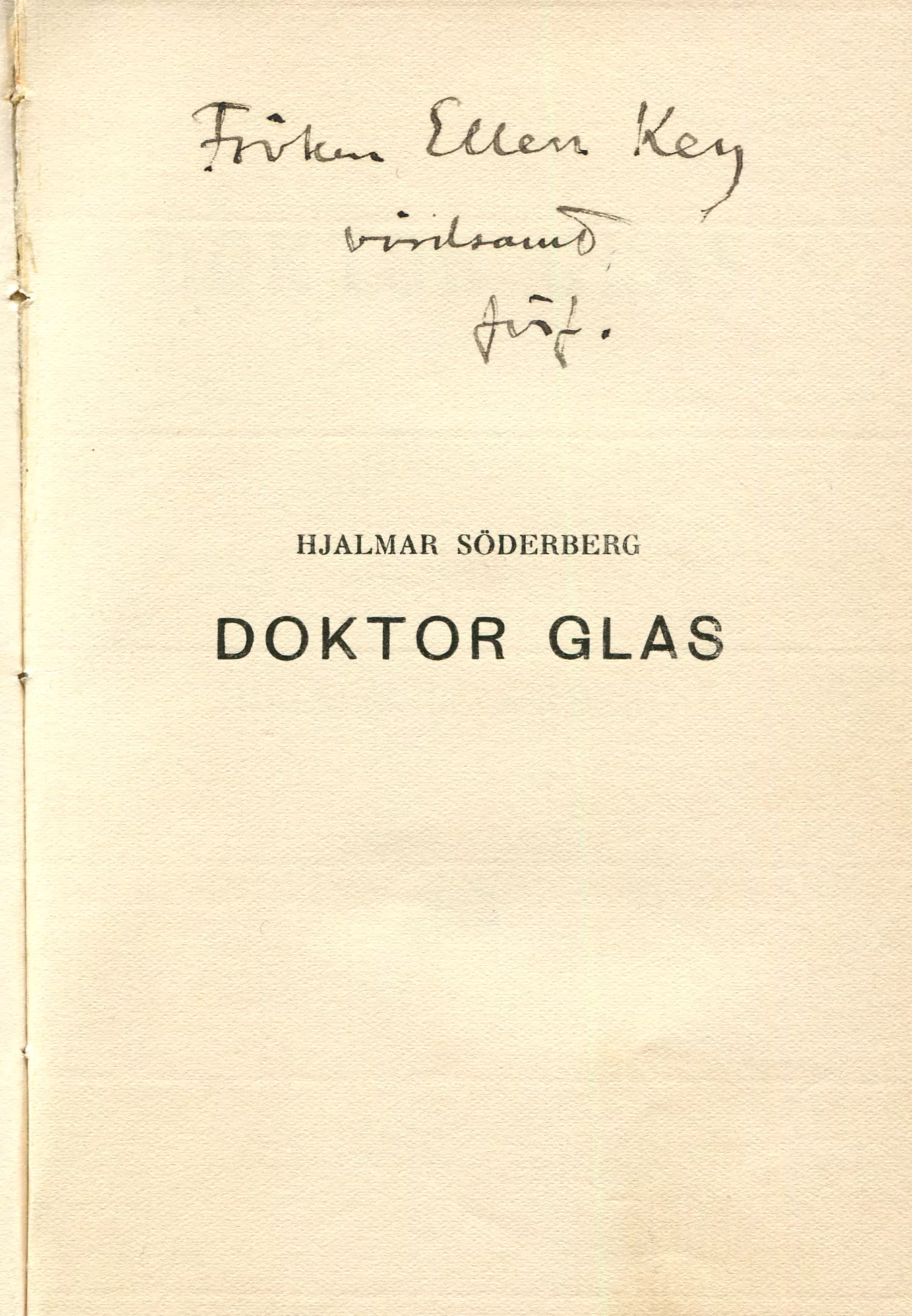 Doktor Glas , Stockholm 1905