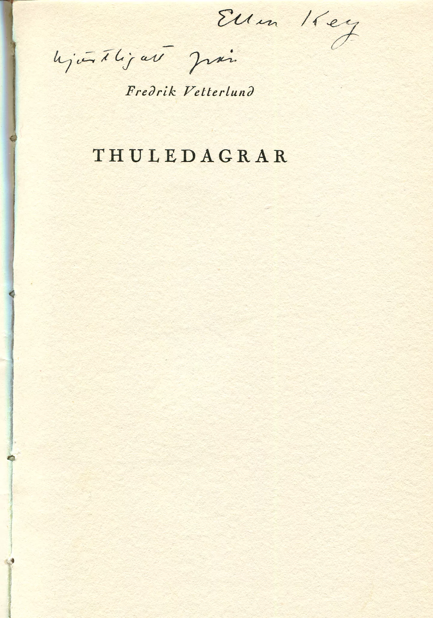 Thuledagrar , Stockholm 1922