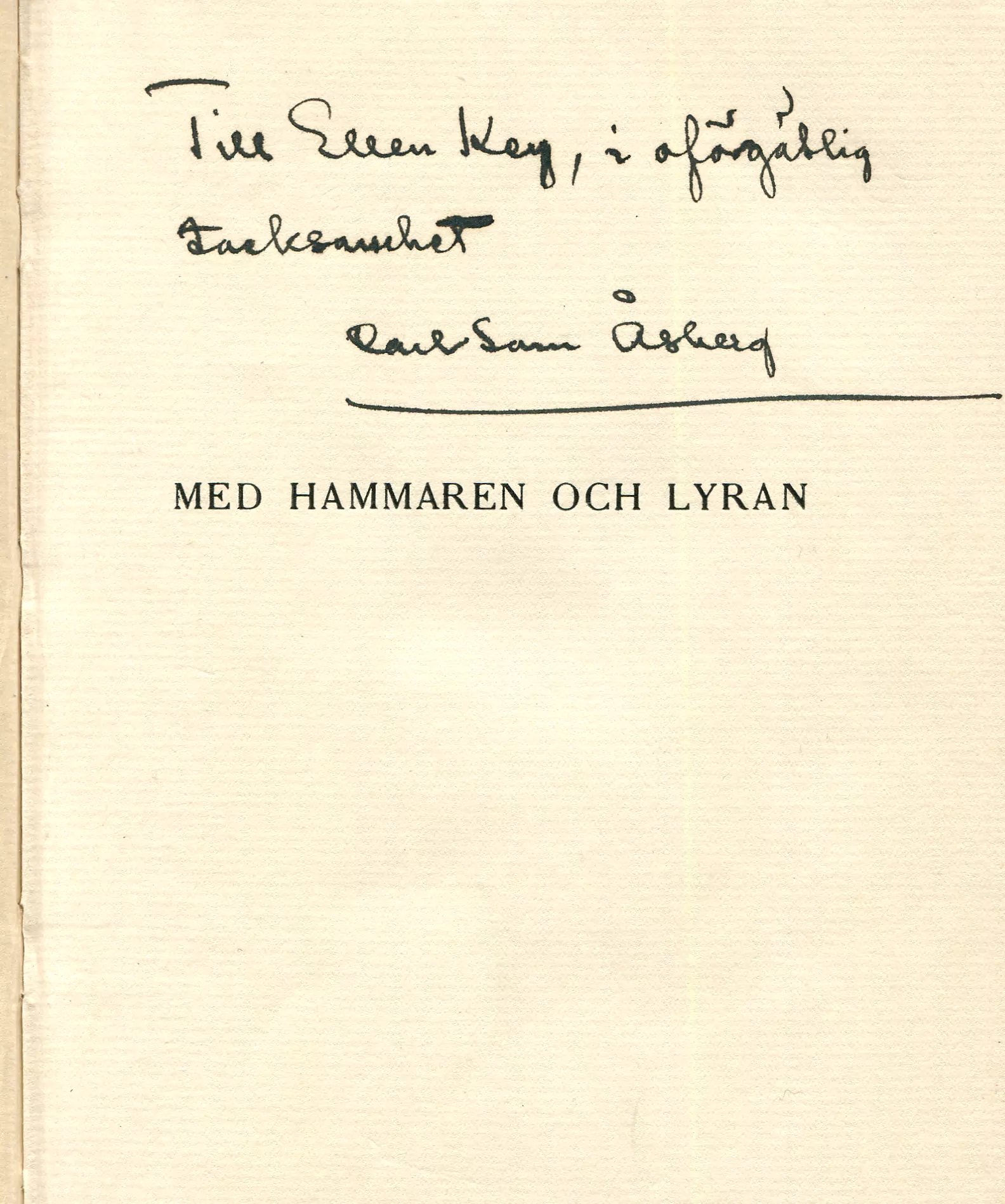 Med hammaren och lyran , Stockholm 1910