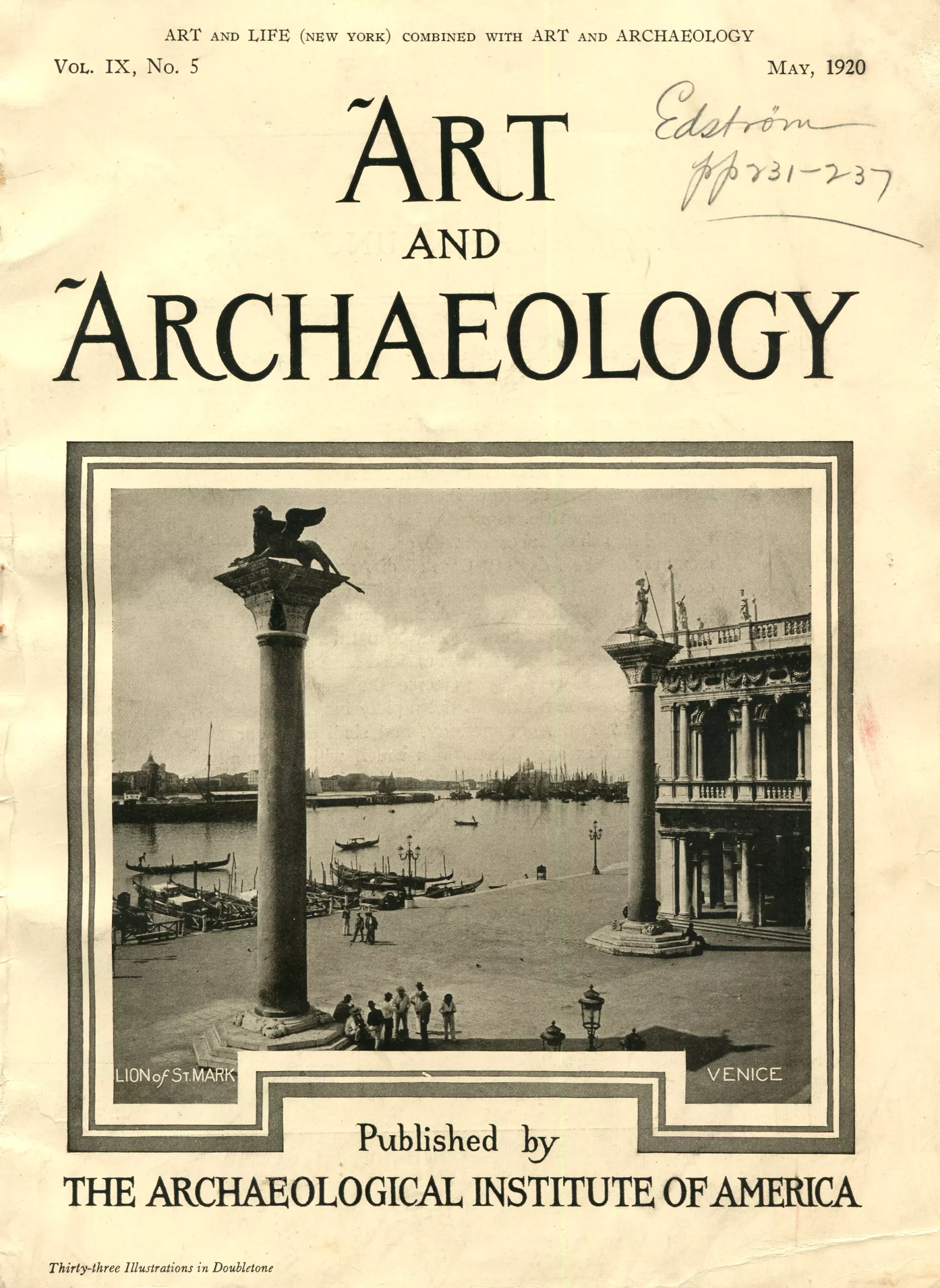 Art and archaeology  Vol. 9, Washington. DC 1920
